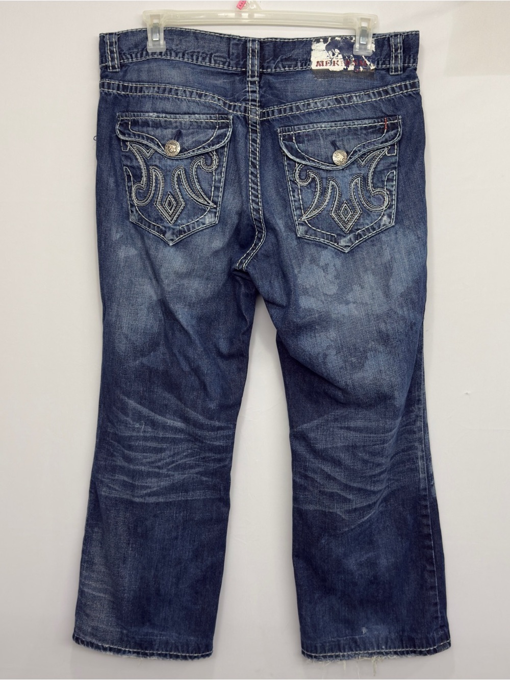 Men's Mek Denim OAXACA Bootcut Button Fly Handcrafted Jeans 38Wx34L Western Fade